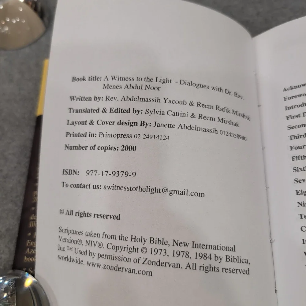 A Witness To The Light Menes Abdul‎ Noor Egypt Dialogues Biography Hardcover - Picture 5 of 7